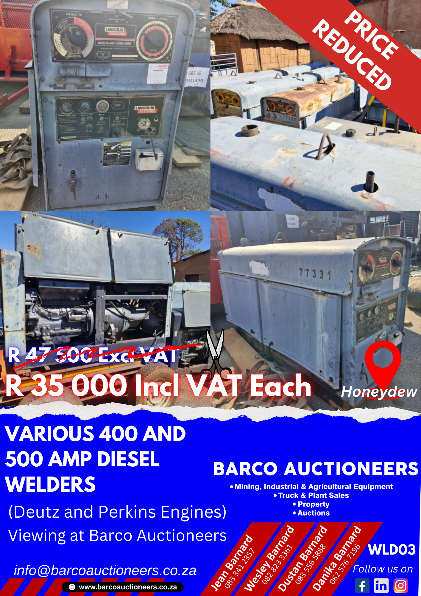 WLD03_Various 400 and 500 AMP Diesel Welders