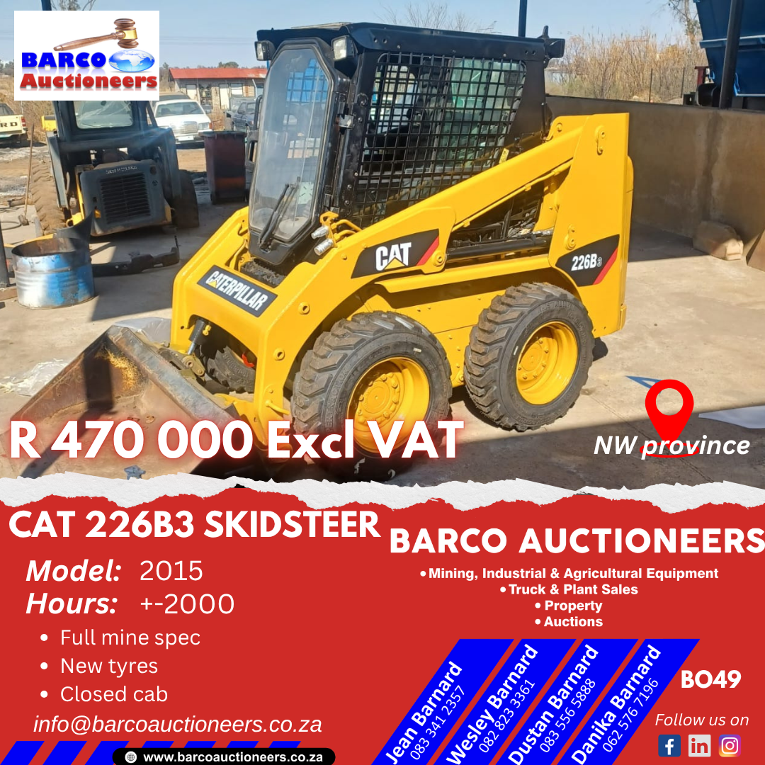 BO49_Cat 226B3 Skidsteer 2015 model