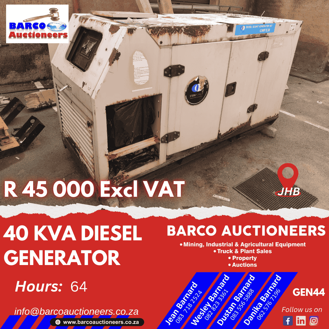 GEN44_40 kva Diesel Generator 64 Hours