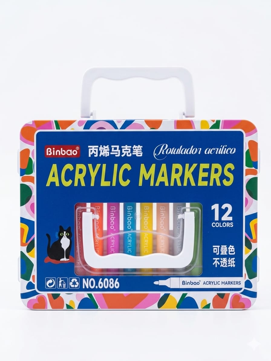 Acrylic Markers - SET OF 12