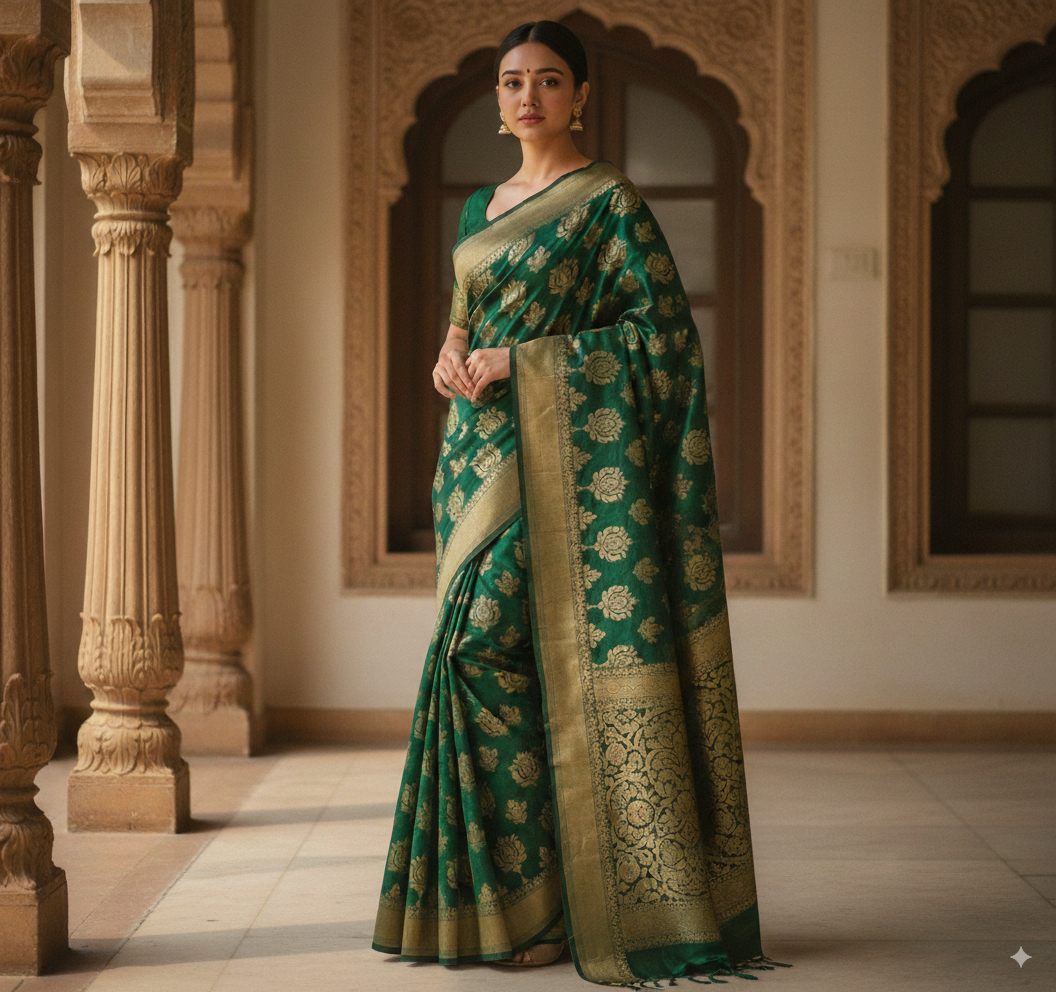 Imperial Emerald Banarasi