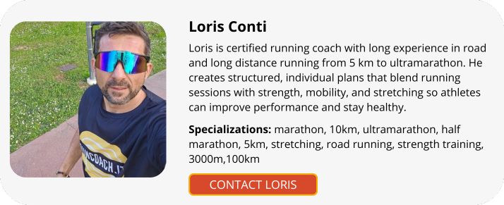 Online running coach Loris Conti