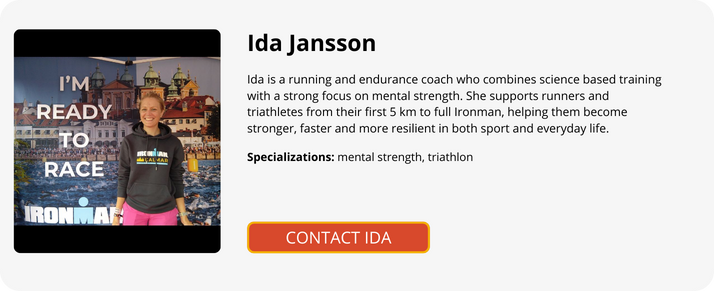 Online running coach Ida Jansson
