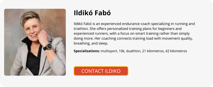 Online running coach Ildiko