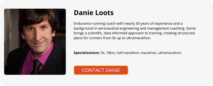 Online running coach Danie Loots