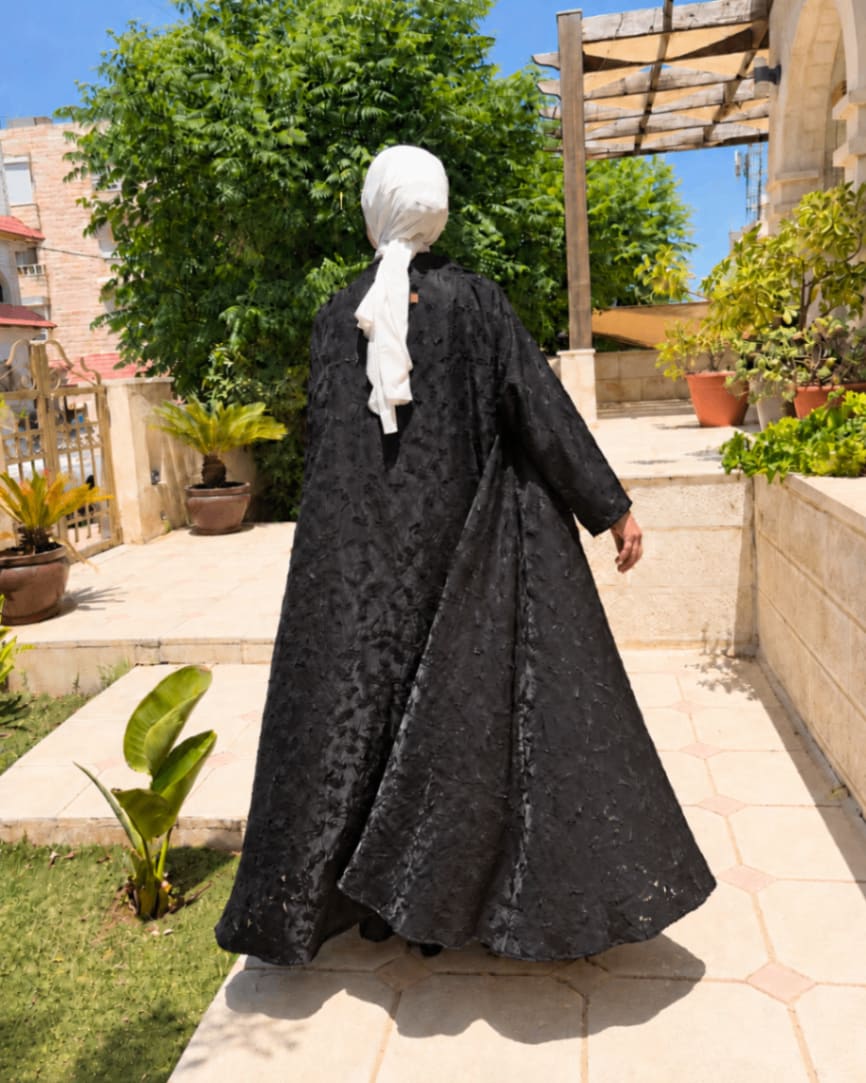 Midnight Jacquard Abaya