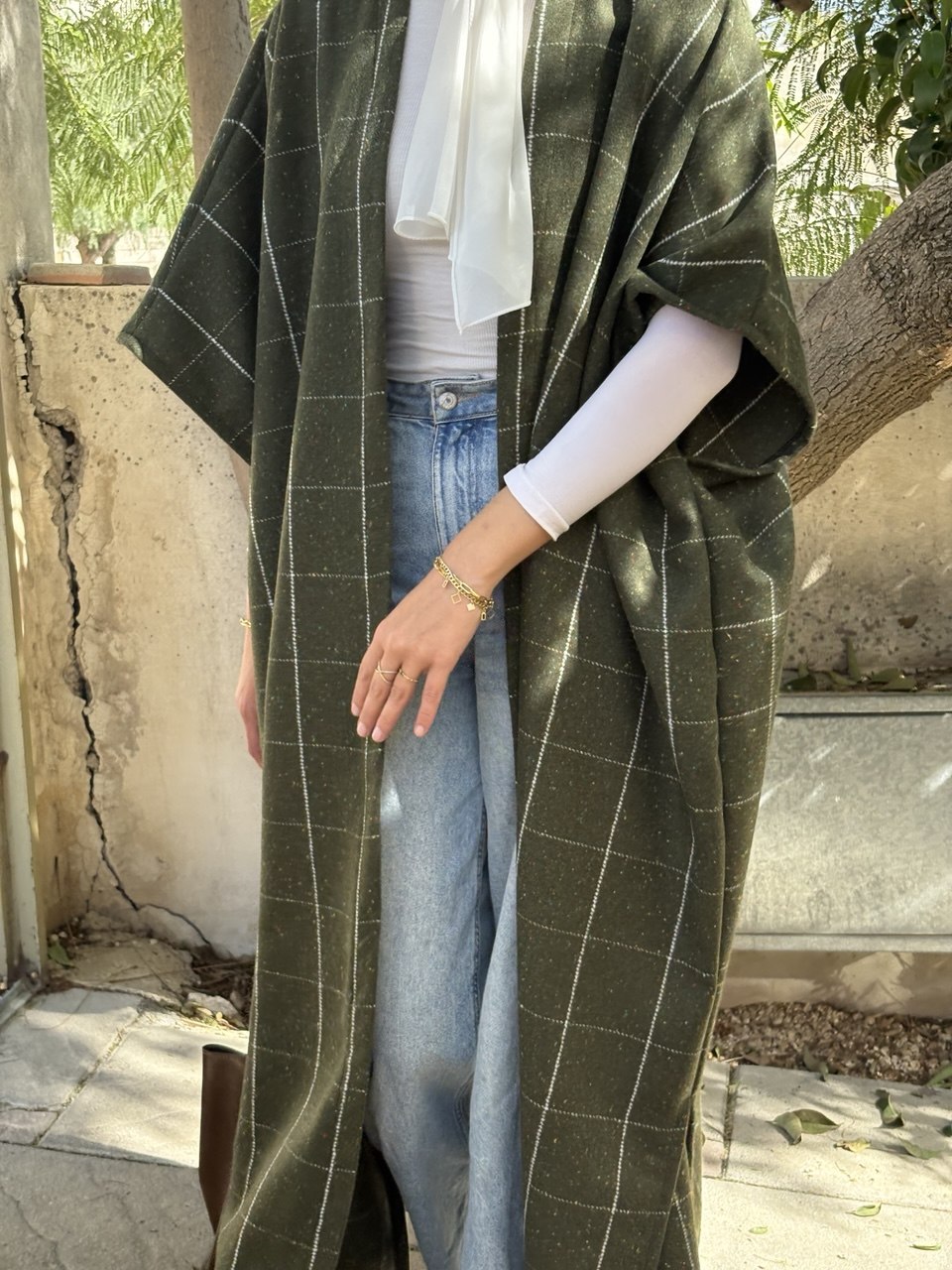 Olive Winter Jokh Plaid Besht 