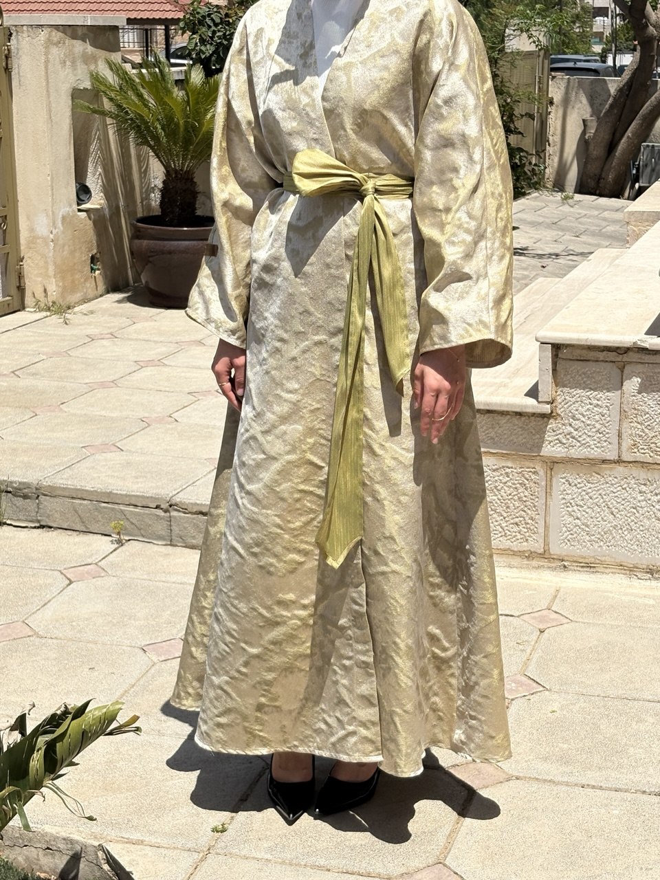 timeless silk abaya