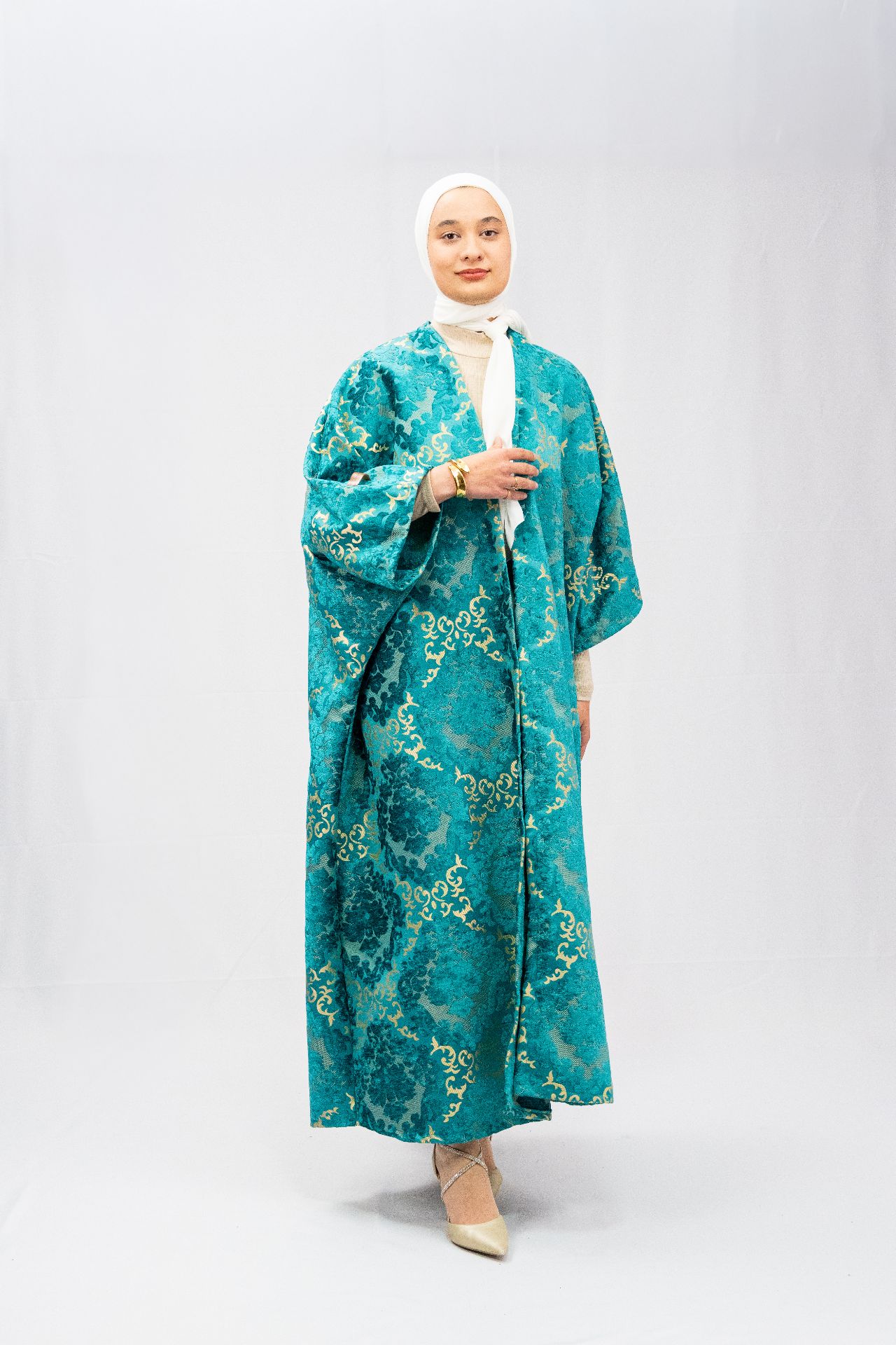 Turquoise Royale Abaya