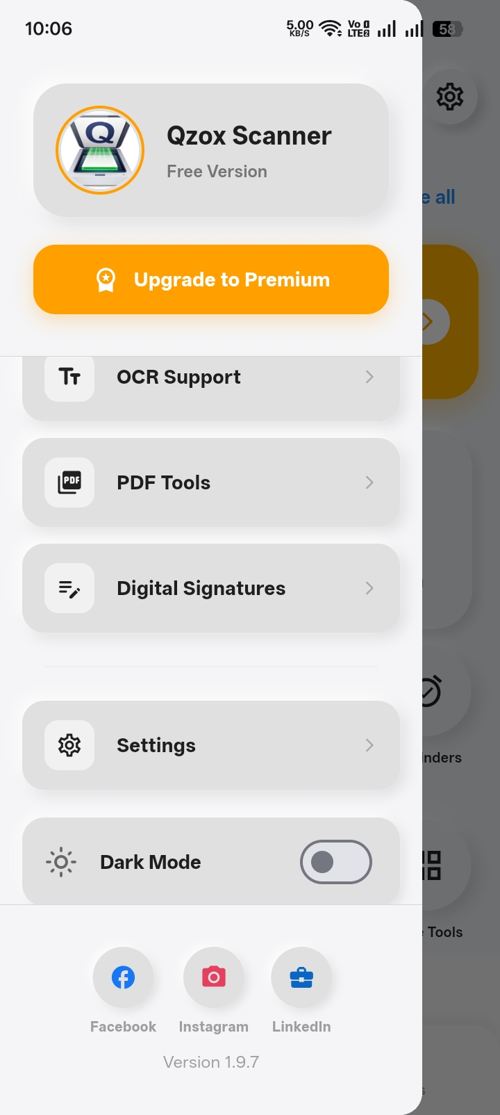 Tools Screen