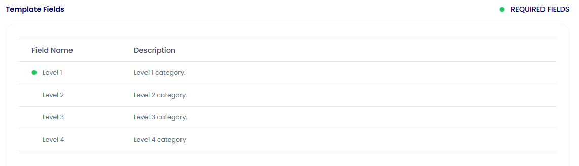 Category upload interface