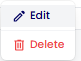 Category edit and delete options