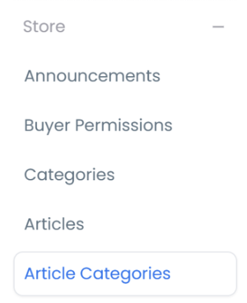Article Categories navigation