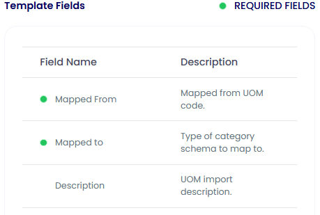 Import file field mapping