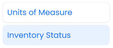 Inventory Status configuration section