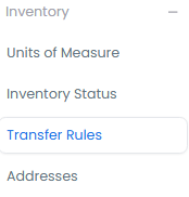 Transfer Rules section