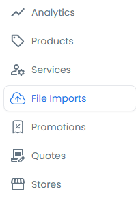 File Imports navigation in sidebar