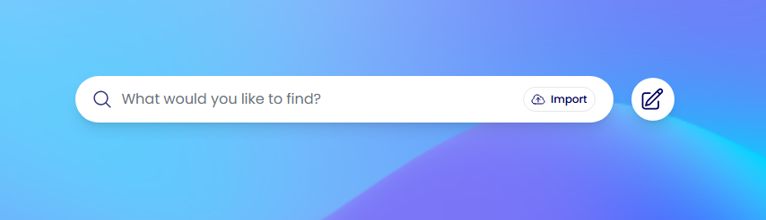 Service search bar on landing page