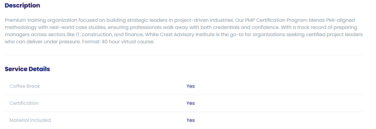 Additional service configuration options