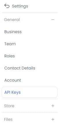 Creating an API key