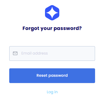 Entering email address and clicking 'Reset password' from the platform login page
