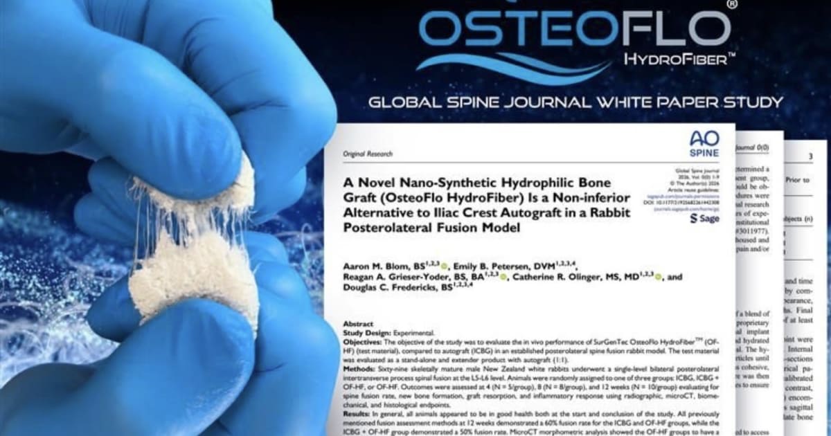 Preview image for discussion: SurGenTec, OsteoFlo · o/Biologics