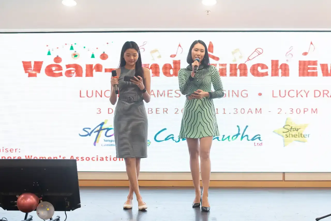 Miss Singapore International and Miss Singapore Supranational Queens as MC