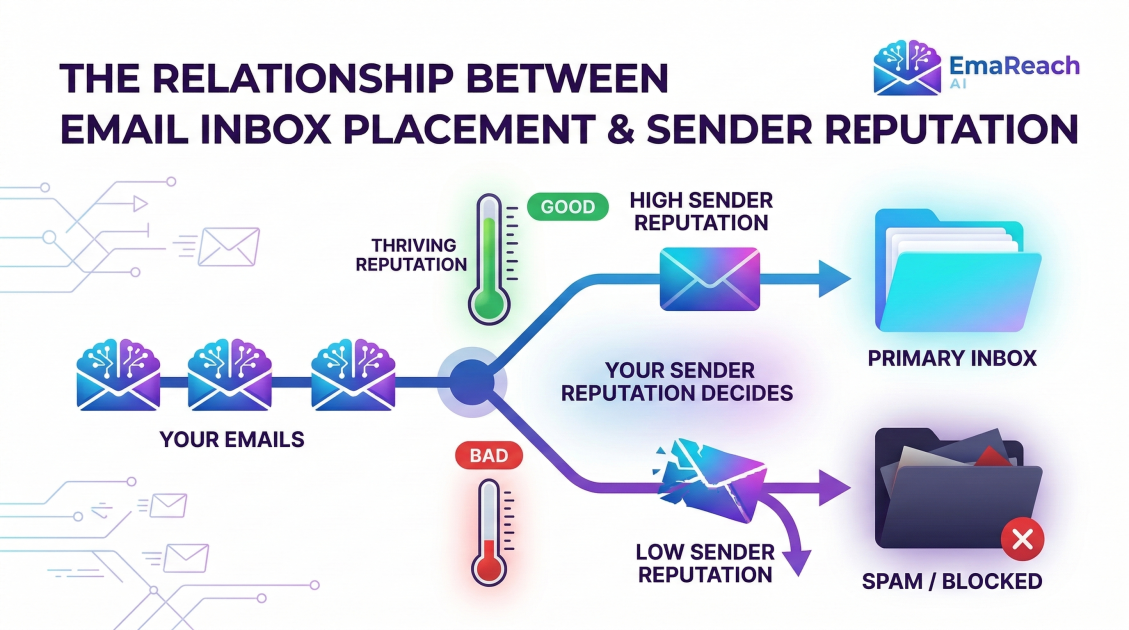 The Relationship Between Email Inbox Placement and Sender Reputation