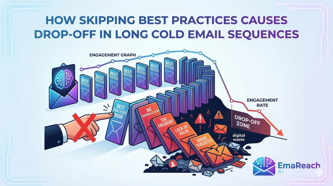 How Skipping Best Practices Causes Drop-Off in Long Cold Email Sequences