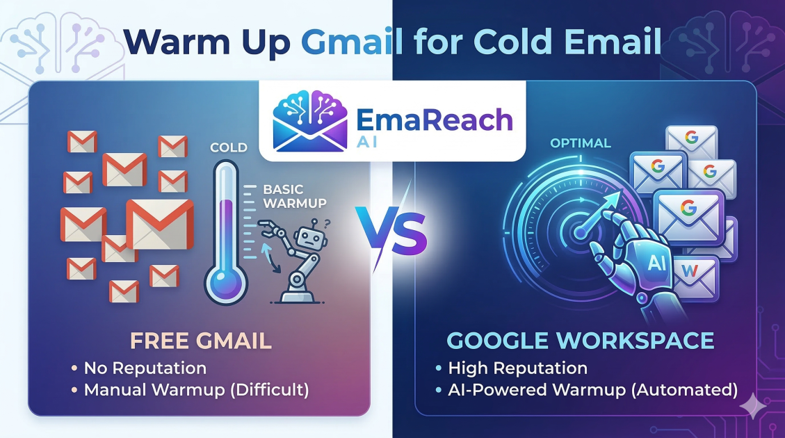 Warm Up Gmail for Cold Email: Google Workspace vs Free Gmail