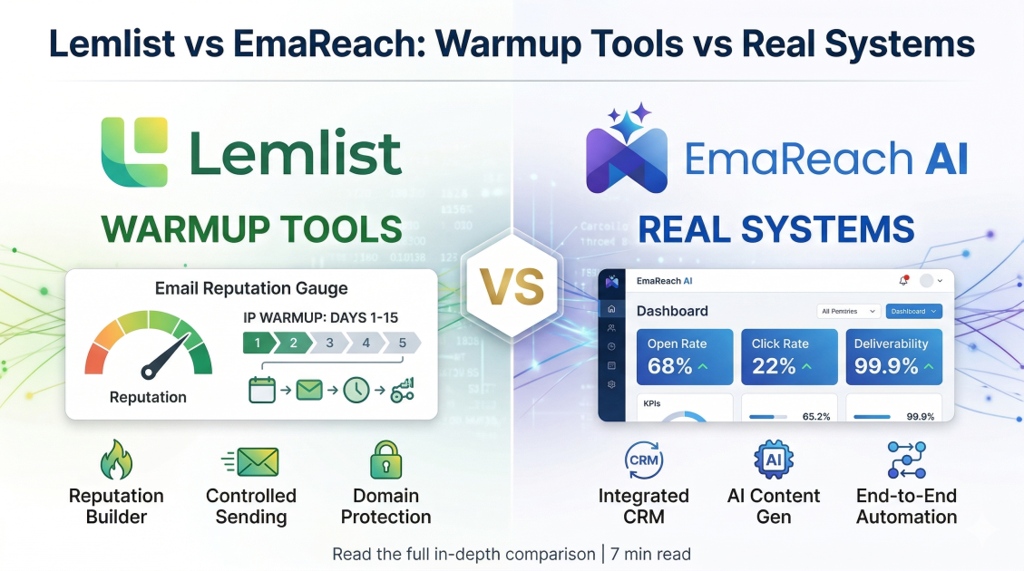 Lemlist vs Emareach: Warmup Tools vs Real Systems