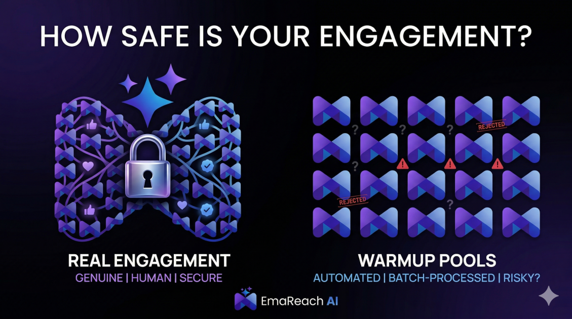 How Safe Is Real Engagement Compared to Warmup Pools