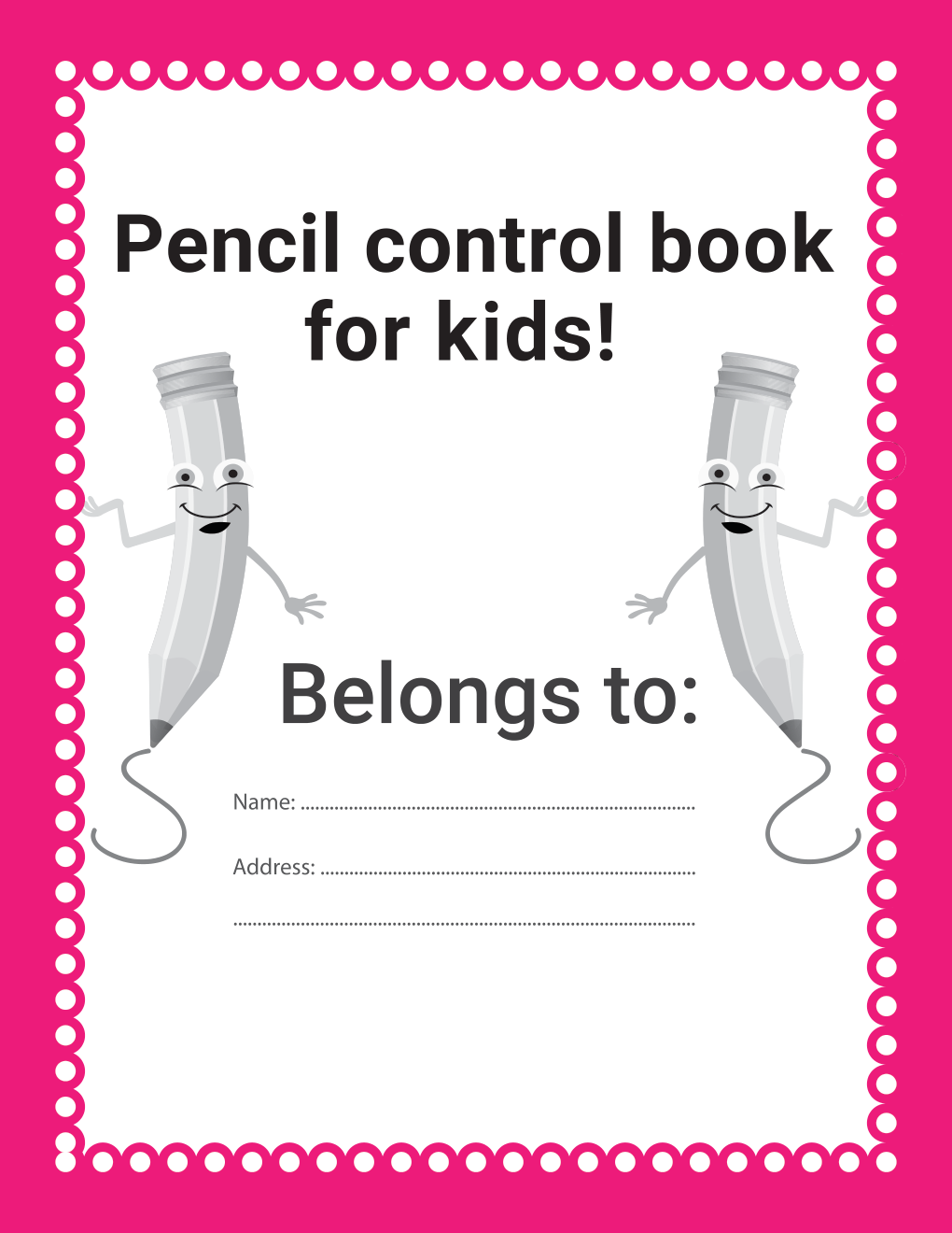 Pencil Control Book For Kids
