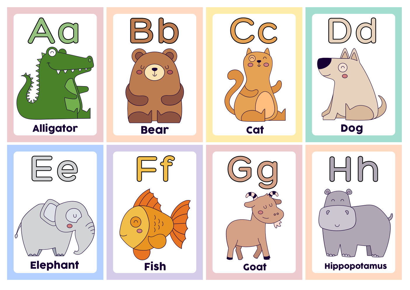 Animal Alphabet Flashcard