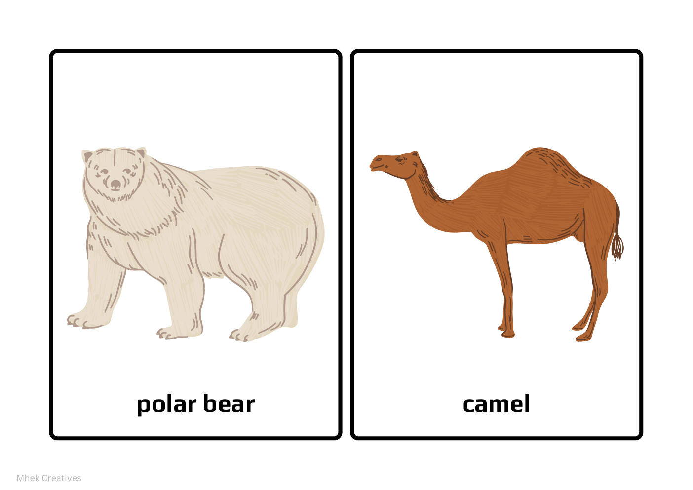 Animals Flashcards A4