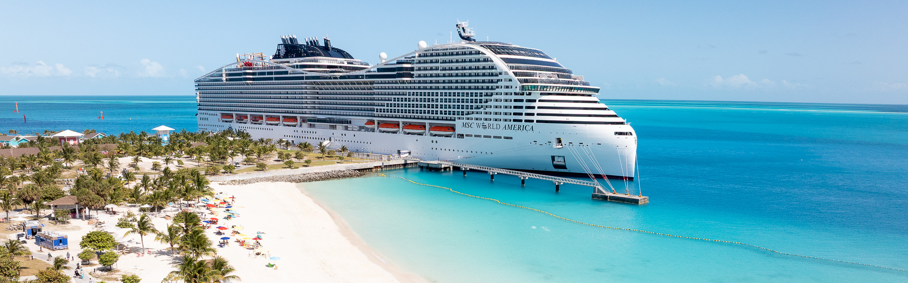 MSC World America sailing near Miami
