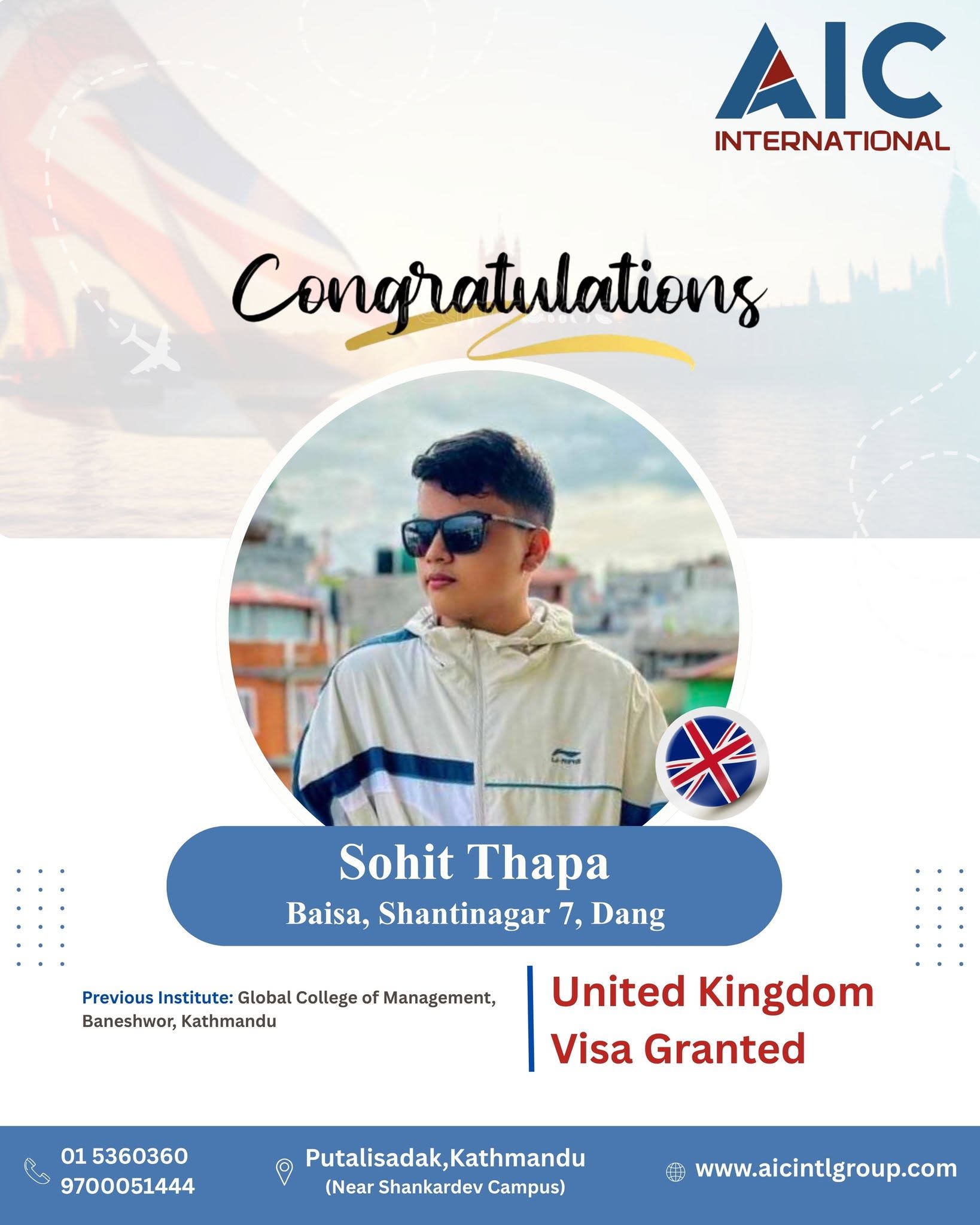 Sohit Thapa — UK Visa Approval