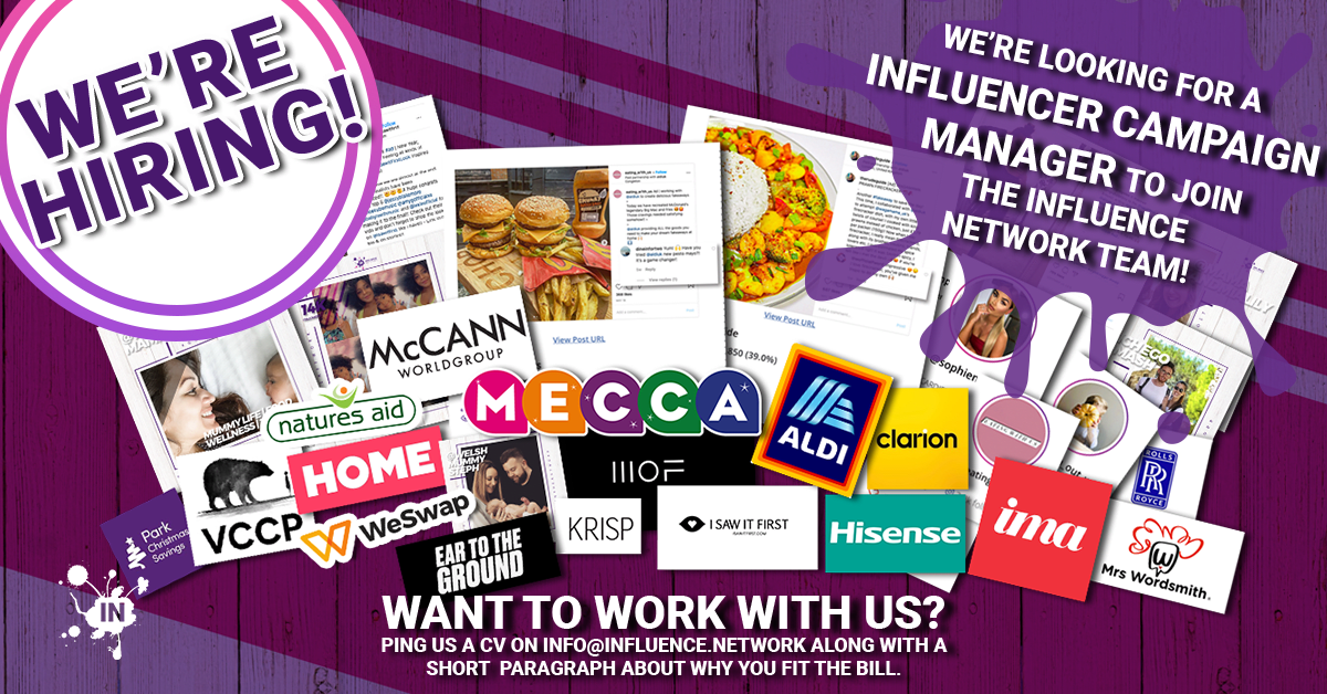 We’re hiring - Influencer Campaign Manager