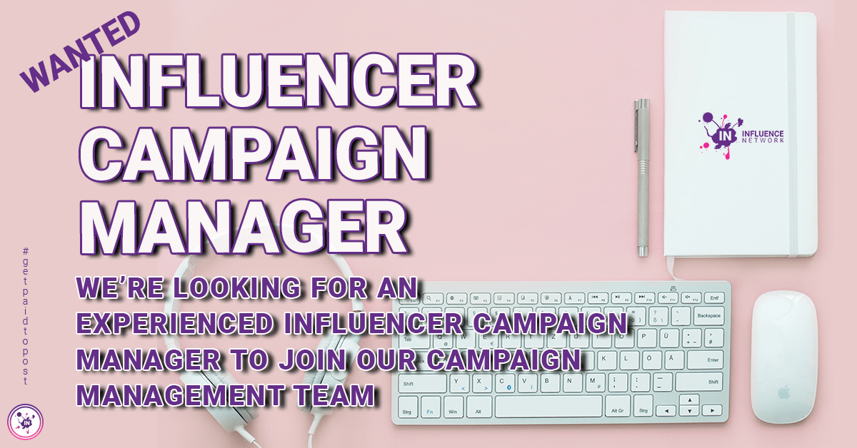 We're Hiring! We're looking for an Influencer Campaign Manager to join our amazing team.