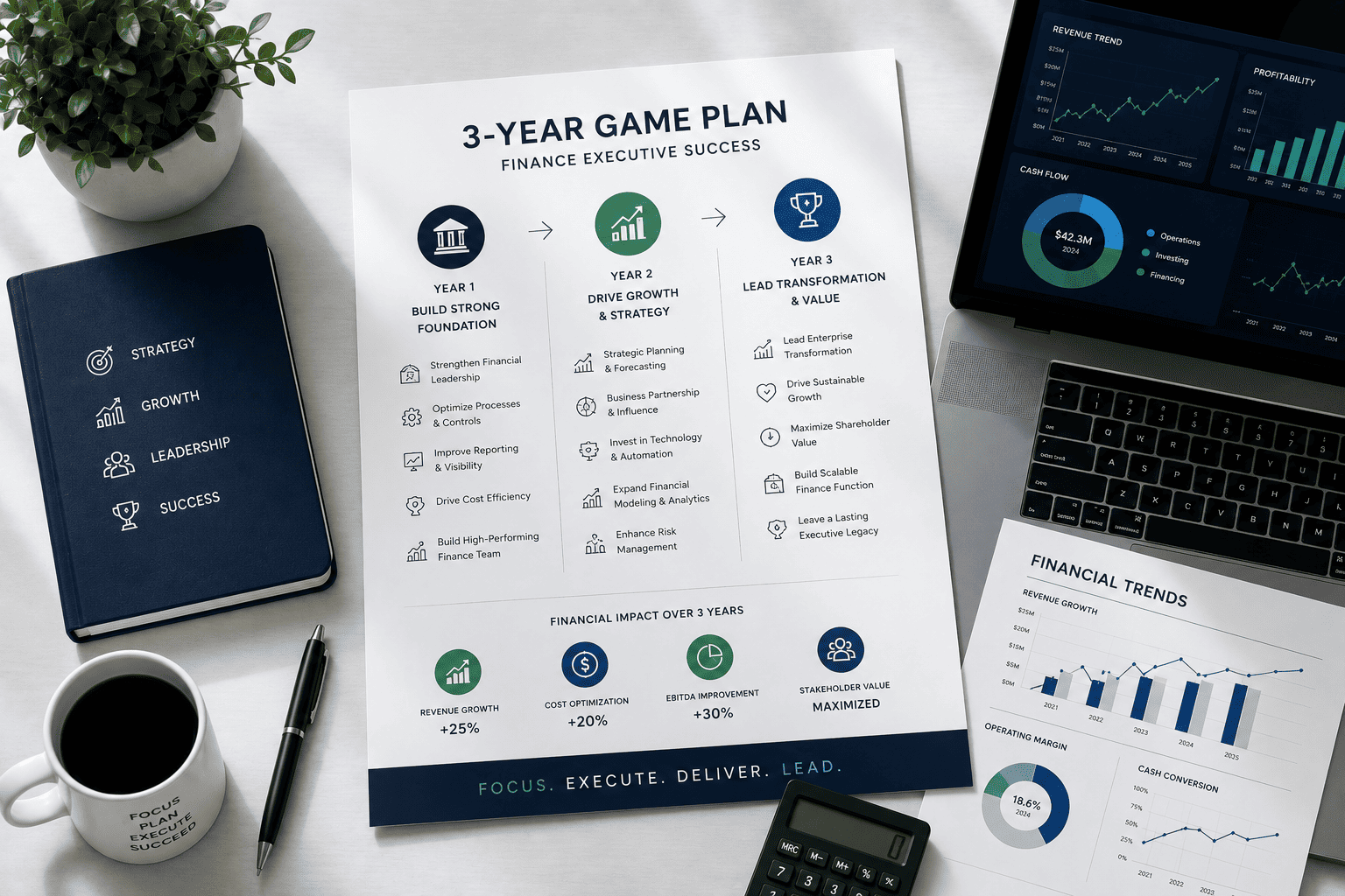 Three-Year Game Plan for Finance Executive Success