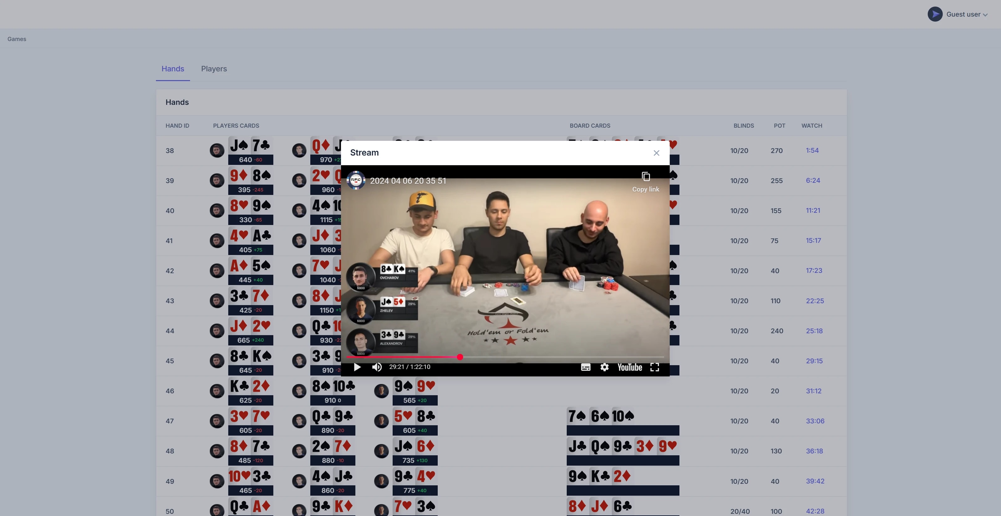 Watch most interesting moments from the poker game