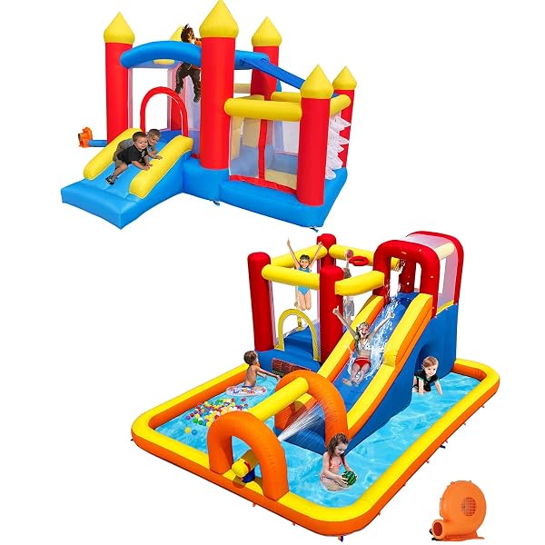Baralir Play Bundle with Bounce House, Ball Pit, and Water Slide