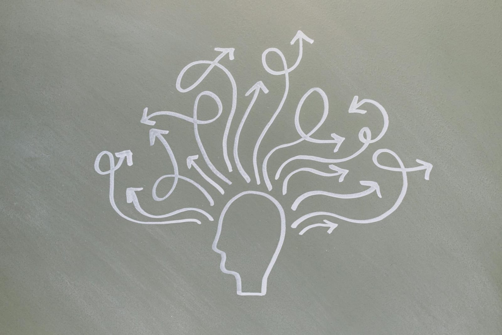 A wandering mind illustration