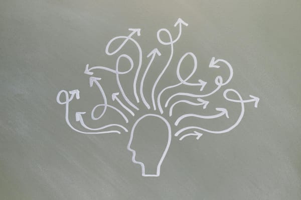 A wandering mind illustration