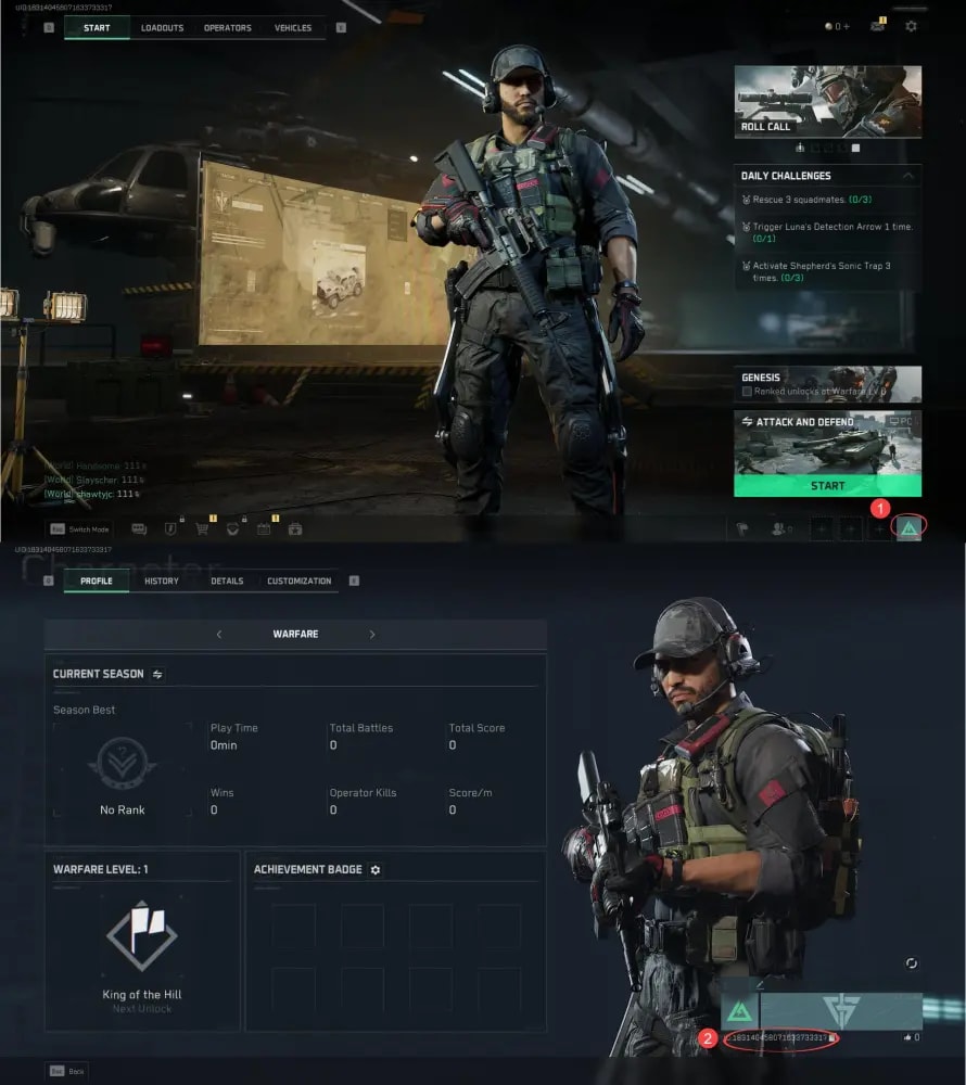 Où trouver ton UID dans Delta Force 1280+200 Coins