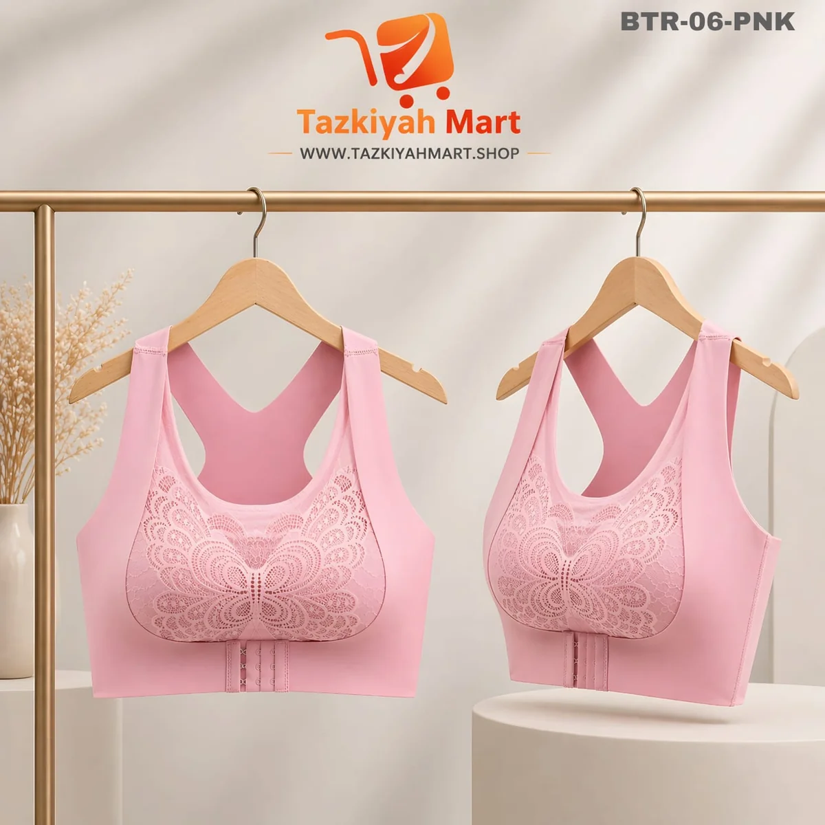 Cotton Push Up Padded Bra - GREY