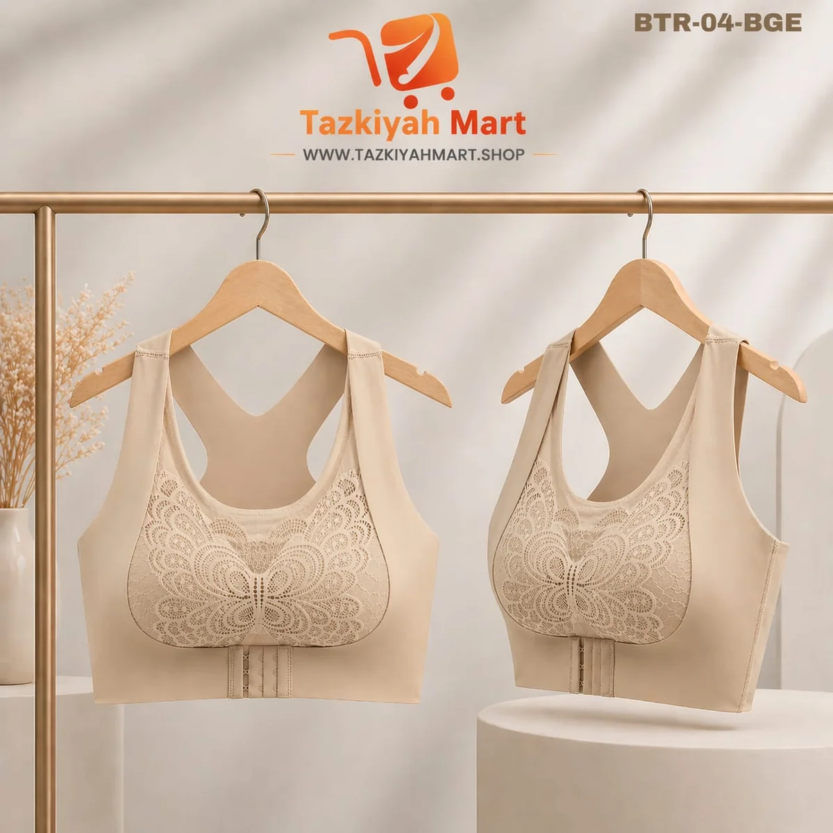 Cotton Push Up Padded Bra - GREY