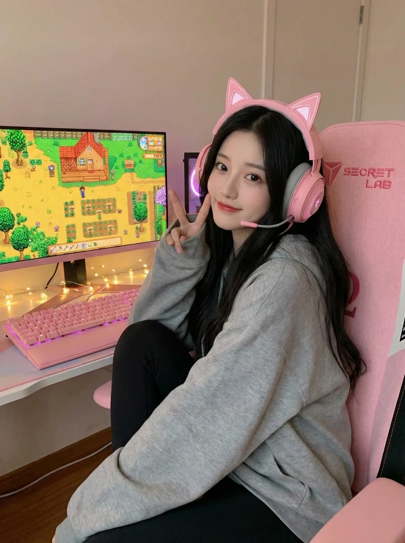Pink Gamer Portrait
