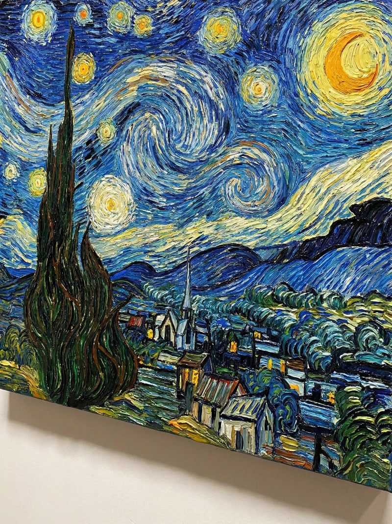 Nocturnal Post-Impressionist Village