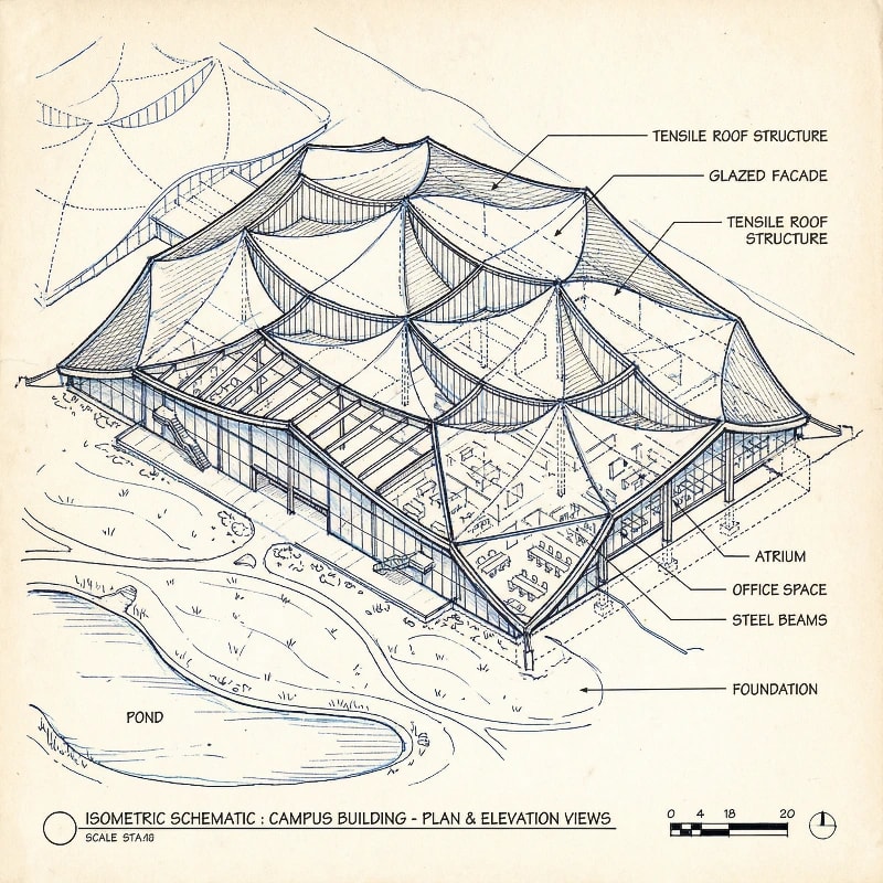 Isometric Building Sketch